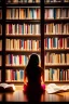 Placeholder: girl sitting in a library, hot girl, hd, bright light, glossom, 8k, poster, mystery, power, money