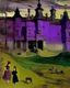 Placeholder: A violet mad doctor's castle painted by Edgar Degas