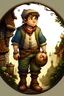 Placeholder: Rotund young villager, fantasy, medieval, adventure