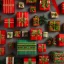 Placeholder: christmas ambience, african, kente, kente ribbon, kente boxes, clothing, african patterns, thread, embroidery, cinema 4d render, high detail