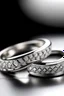 Placeholder: White gold couple rings in the shape containing diamonds