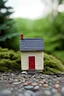 Placeholder: tiniest house ever, tilt shift, analog photo