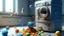 Placeholder: trending on artstation,toys 3d,toy design named Coin spitting washing machine.Dull working by activity in feeding by exchange somthing.free to zoom in,toy design,industrial design,ux design,interior design,product design,game design,octane rendering,unreal engine,Photoshyoot,Shot on 25mm lens,Depth of Field,Tilt Blur,Shutter Speed 1/100t0,F/22,White Balance,32k,Super-Resolution,Pro Photo RGB,Half rear Lighting,Incandtescent,Volumetric,Global Illumination,Screen Space Reflections,Diffraction Grad