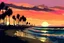 Placeholder: Generate an image of Marina Beach at sunrise, with colorful skies, silhouettes of palm trees, and waves gently crashing on the shore.