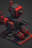 Placeholder: Design isometric turret cannon in the style of Red Alert / Command & Conquer