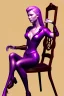 Placeholder: Violet lugging a chair about