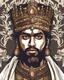Placeholder: a Indian young king's face clipart style