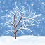 Placeholder: Branch ate in the snow illustration