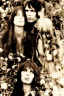 Placeholder: Jim Morrison and Pamela Courson ,music, ignoreNSFW, watermark, bohemian style , blurry,beautiful,elegant,roses, fantasy