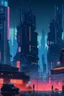 Placeholder: Future city, cyberpunk, pixel art style, dramatic lighting, pixel art