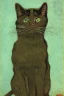 Placeholder: Portrait of a cat by Van Gogh