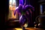 Placeholder: a beautiful, lifelike feather bouquet in purple with a lifelike eye in the centre in a beautifu vase in an elegant room S<AI Nikon D850 highly detailed digital painting sharp focus elegant intricate photorealistic 4k very attractive beautiful dynamic lighting award winning fantastic view crisp quality Unreal Engine very cute cinematic postprocessing acrylic art in sunshine