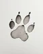Placeholder: ink dog paw print, dirty