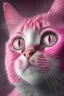 Placeholder: RETRATO DE UN GATO ROSADO CON OJOS DE CURIOSIDAD Y AMOR