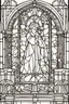 Placeholder: kids coloring page, stained glass window, cartoon style, thick lines, low detail, no shading