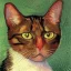 Placeholder: Portrait of a cat by Van Gogh