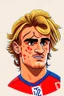 Placeholder: Antoine Griezmann French football player ,cartoon 2d