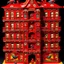 Placeholder: A red palace with pepper dragons designed in Matryoshka dolls painted by Andy Warhol