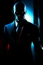 Placeholder: male hitman with cold glow behind