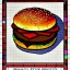 Placeholder: a hamburger rendered in stained glass