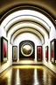 Placeholder: 3D Shoot Museum of Paintings The shape of the hall is oval