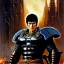 Placeholder: portrait 'Kenshiro-Fist of the north star',ancient metal armor ,painting by gaston bussiere, greg rutkowski, yoji shinkawa, yoshitaka amano, tsutomu nihei, donato giancola, tim hildebrandt, oil on canvas, cinematic composition, extreme detail,fit full head inside picture,16k