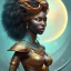 Placeholder: sango fantasy, fantasy magic, intricate, sharp focus, illustration, highly detailed, digital painting, concept art, matte, masterpiece head sexy view black African beauty black afro hair space lady turquoise carp skin African space landslide