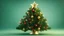 Placeholder: Photorealistic, high-resolution, Elegant Christmas Decoration, by alex1shved, a beautiful sunny morning, Sharpness, close detailed Christmas Tree, isolated on a plain green background