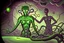 Placeholder: moon patrol arcade game with auric gorgon medusa voodoo doll witch vampire stabs teacher with Ectoplasm eyes steven king lynch film from the 50s in the style of Escher