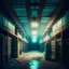 Placeholder: A bright room with fluorescent tubes in the ceiling, walls lined with filing cabinets, and on the floor, ancient documents and old maps.
