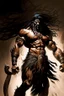 Placeholder: A towering and formidable figure emerged from Indian mythology displaying breathtaking bulges of rippling muscle his long flowing locks cascading like dark waterfalls down his broad back his fierce and menacing visage portraying a seething anger that seemed to smolder like embers within his soul wielding with effortless power a mighty and deadly axe his weapon of choice for rending enemies limb from limb, Fantasy art, Digital painting, Highly detailed, Sharp focus, Intricate, Dark lighting, Tren