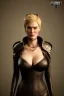 Placeholder: Cersei Lannister as evil dominatrix in black leather, busty, cleavage, curvy, lena headay, angry, stern look. character design by cory loftis, fenghua zhong, ryohei hase, ismail inceoglu and ruan jia. unreal engine 5, artistic lighting, highly detailed, photorealistic, fantasy