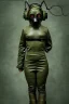 Placeholder: Russian military girls.Tendril-gas-mask-Synthesizer-proboscis. Army green surfaces body, latex. skin is golden hard plastic material. Cyber-punk Metallic headphones and speakers, Old-fashioned cameras integrated to heads. No eyes. Perfect body, thick thighs and calves. simple face. Wide hip, skirt bleats nicely. Asa Akira. Partly symmetrical. Golden ratio. Space-corrosion, rusty and decayed background. Steam-plunge air-bottles. Euclidean 3D-tiling walls. 5th dimension. Oppressive atmosphere