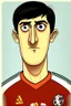 Placeholder: Thibaut Courtois Belgian soccer player cartoon 2d