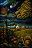 Placeholder: Moonlight patchwork in the style of Raymond Briggs, Laurel Burch, Randolph Caldecott, Picasso. extremely detailed fantasy oil on canvas very attractive imperial colors fantastic view 4K 3D VRay focused Surrealism Tesselated