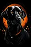 Placeholder: graphic Halloween, black dog