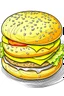 Placeholder: draw a cheese burger now take out the cheese I the burger