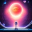 Placeholder: journey in space with electronic fusion