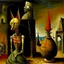 Placeholder: oil painting, Yves Tanguy, Giorgio de Chirico