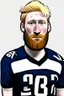 Placeholder: Tim Ream American football player cartoon 2d