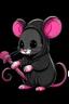 Placeholder: cute mouse grim reaper pink and black