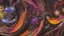 Placeholder: A Close Up Of A Painting On A Black Background, Memphis Group, Orbital Graphical Lines, Ikebana, By Gerard Sekoto, Connectedness, Vibrant Composition And Color, Detailed Diagrams, Whirling Gasses, Inflateble Shapes, Inkscape, Expansive Grand Scale, Reeds