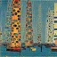 Placeholder: genoa harbour klimt style