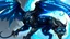 Placeholder: A panther with shimmering dragon scary ,cool wings