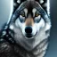 Placeholder: black wolf, black, masterpiece, expert, 8K, hyperrealism, sharp focus, cinematic lighting, blue