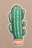 Placeholder: cute cacti sticker with face on it