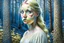 Placeholder: Beautiful blonde girl in a white dress, smooth, highly detailed face, blue eyes, portrait, digital art, aquarelle, watercolor style, background with dark forest, painting, masterpiece, art by john bauer, highly detailed, 8k, high resolution, intricate, jonna jinton