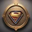 Placeholder: superman logo animated inside a golden medalion