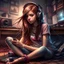 Placeholder: girl,music,gaming