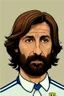 Placeholder: Andrea Pirlo Italian football coach ,cartoon 2d